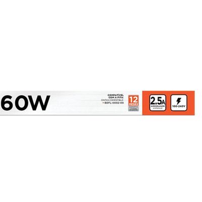 Fonte Driver Slim Fita De Led 100-240v 2.5a 60w Black + Decker