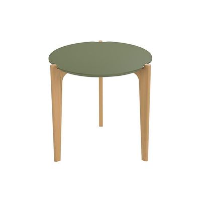 Mesa De Apoio E Lateral Sofá Para Sala Florida 0,60m Verde Floresta-freijó - Lukaliam Móveis