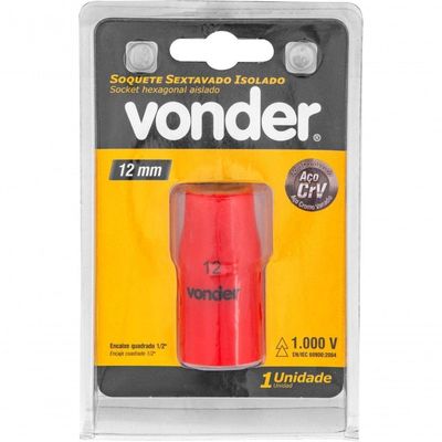 Soquete Isolado Sextavado Encaixe 1-2'' 12mm Iec60900 Vonder