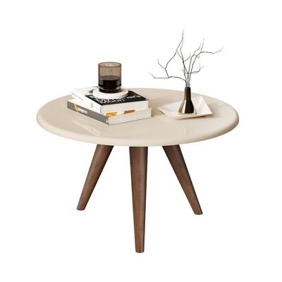Mesa De Centro Tampo Redondo 52x33cm Grazy Off White
