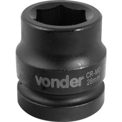 Soquete Sextavado Impacto Encaixe 1 28mm Aço Cromo Vonder