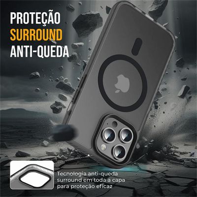 Capa MagSafe Pro para iPhone 16 Plus - Preta - Gshield