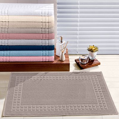 Toalha Piso Domus 50x80cm Bouton Prata