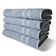 Kit com 4 Toalhas de Banho 430g/m² Grande Grossa 80x150cm Itália Soft - Azul