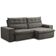Sofá Retrátil Reclinável Para Sala 3 Lugares 240cm Neruda F04 Veludo Marrom Escuro - Lyam Decor