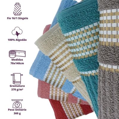 Kit 10 Toalhas De Banho Gigante Banhão 70 X 150 Beka Alta Absorção