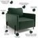 Poltrona Decorativa Para Sala Living Pés Industrial Domani L06 Couro Verde - Lyam Decor