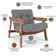 Kit 04 Poltronas Decorativa Fixa Para Sala Living Ikary L02 Canela Pied Poule - Lyam Decor
