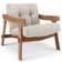 Kit 04 Poltronas Decorativa Fixa Para Sala Living Ikary L02 Canela Linho Cru - Lyam Decor