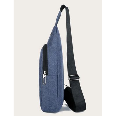 BOLSA MOCHILA IMPERMEÁVEL TRANSVERSAL CROSSBODY POCHETE DE PEITO PORTÁTIL ALÇA ÚNICA AJUSTÁVEL Único / Azul