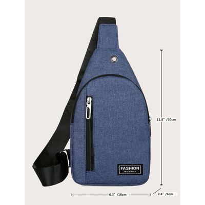 BOLSA MOCHILA IMPERMEÁVEL TRANSVERSAL CROSSBODY POCHETE DE PEITO PORTÁTIL ALÇA ÚNICA AJUSTÁVEL Único / Azul