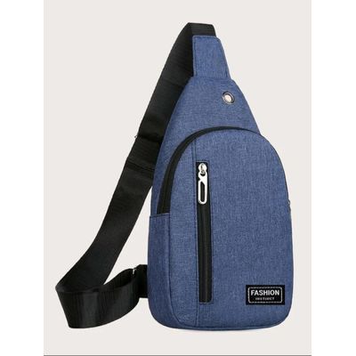 BOLSA MOCHILA IMPERMEÁVEL TRANSVERSAL CROSSBODY POCHETE DE PEITO PORTÁTIL ALÇA ÚNICA AJUSTÁVEL Único / Azul