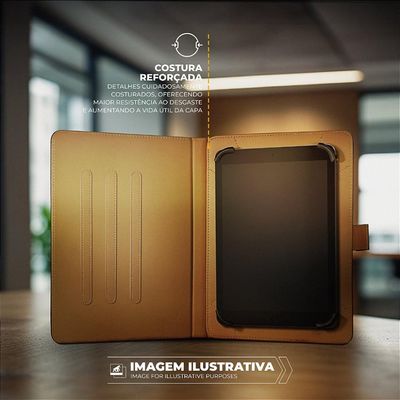 Capa para Tablet 10 a 11 Polegadas - Couro Preta Universal - Gshield