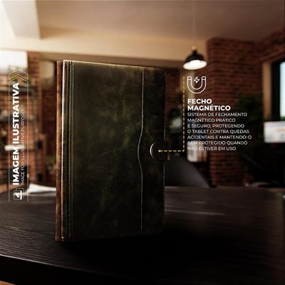 Capa para Tablet 10 a 11 Polegadas - Couro Preta Universal - Gshield