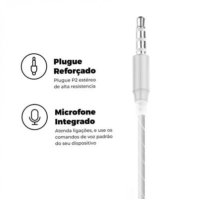 Fone de ouvido Atomic - Branco - Gshield