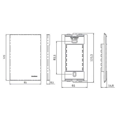 Interruptor Simples Margirius Sleek 10a Com Placa 4x2 Preto Ebony Preto