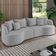 Sofá 3 Lugares Orgânico Sala De Estar Living 210cm Ekos K01 Veludo Cinza Claro - Lyam Decor