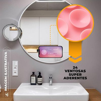 Kit Capa Crystal Slim para Iphone 15 Pro Max + Ventosa ROSA