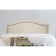 Cabeceira Queen Curva Luxo 160x60 Courino Off White - Tachas Fumê