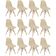 Conjunto 12 Cadeiras Charles Eames Eiffel Wood Base Madeira - Nude
