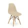 Conjunto 12 Cadeiras Charles Eames Eiffel Wood Base Madeira - Nude