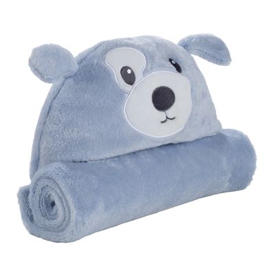 Manta / Cobertor Infantil com Capuz Cachorro Azul -Pimpolho