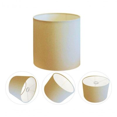 Cúpula Abajur E Luminária Cilíndrica Vivare Cp-7009 ø25x20cm - Bocal Nacional Algodão-crú