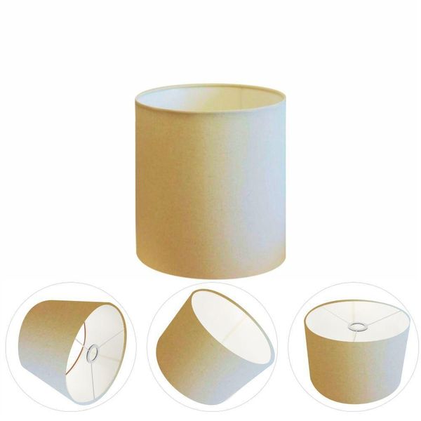 Cúpula Abajur E Luminária Cilíndrica Vivare Cp-7001 ø13x15cm - Bocal Nacional Algodão-crú