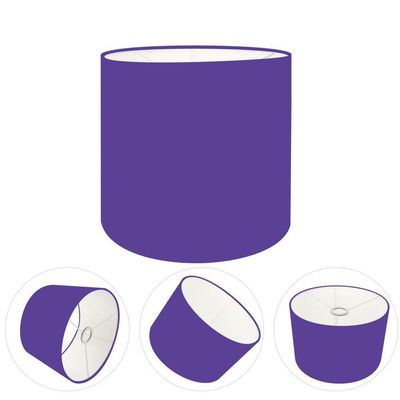 Cúpula Abajur E Luminária Cilíndrica Vivare Cp-7010 ø25x25cm - Bocal Nacional Roxo