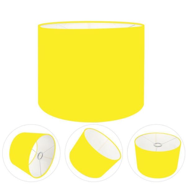 Cúpula Abajur Cilíndrica Cp-7014 ø35x21cm Amarelo