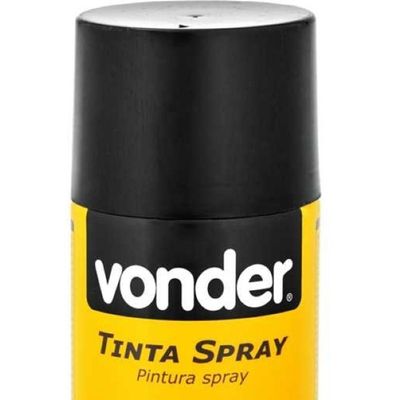 Tinta Spray Acrílica Preto Fosco 350ml-250g Vonder