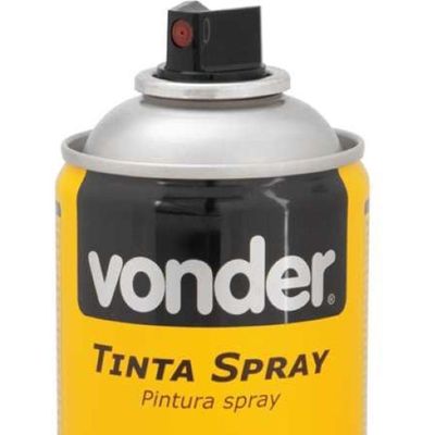 Tinta Spray Acrílica Preto Fosco 350ml-250g Vonder