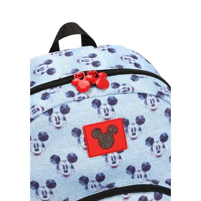 Mochila Juvenil Feminina Mickey Mouse Luxcel BMK78647 Azul