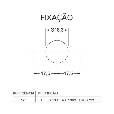Fechadura De Gaveta 22 Mm - 3f