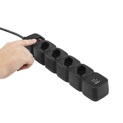 Protetor Eletronico Intelbras C/ 4 Tomadas E 2 Usb - Epe 204 Usb + Pt