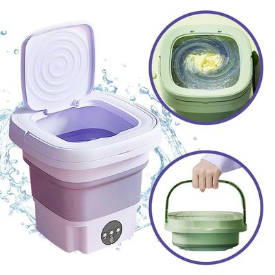 Mini Maquina De Lavar Roupas Dobrável Portátil 6,5 Litros Lilás