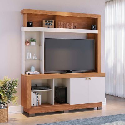 Estante Home Tv 50 Pol 2 Portas 161 Cm Valenca Freijo Off White Colibri