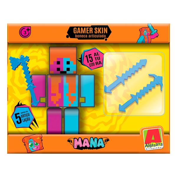 Boneca Mana 15cm com 3 Acessórios Algazarra