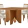 Mesa Evora 90 Mdf Com 4 Cadeiras Athenas Veludo Creme Naturalle