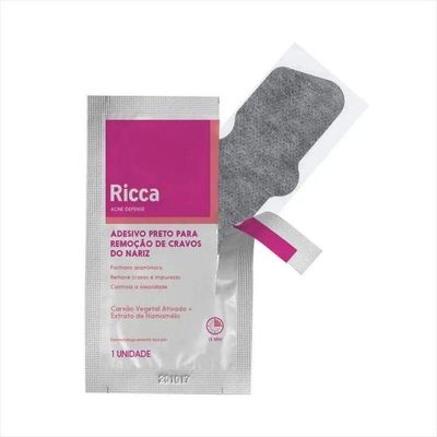 Ricca Adesivo Preto Para Remoção Cravos Do Nariz 3pcs
