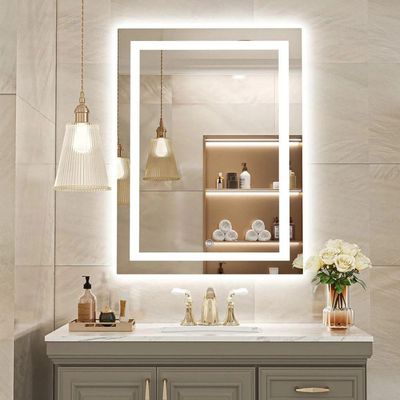 Espelho Jateado Com 3 Tons De LED e Touch Screen Fonte Slim 80x70