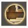 Espelho Decorativo Redondo LED Branco Frio Ou Quente Com Suporte Branco Quente