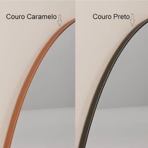 Espelho Orgânico Moldura Couro 110x50cm 150x60cm 170x70cm Corpo Inteiro Quarto Sala 170cm x 70cm