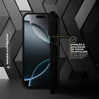 Capa case capinha para iPhone 16 Plus - Dual Shock Sense Preta - Gshield
