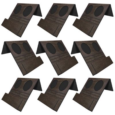 Kit 09 Esteiras Bandejas Com Suporte Para Copos e Controle Para Sofá MDF Tabaco G20 - Gran Belo