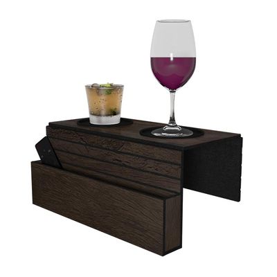 Kit 09 Esteiras Bandejas Com Suporte Para Copos e Controle Para Sofá MDF Tabaco G20 - Gran Belo