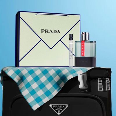 Kit Prada Luna Rossa Carbon Masculino - Eau De Toilette 100ml + Miniatura 10ml