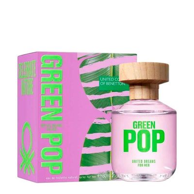 Benetton United Dreams Green Pop Le25 Her Eau De Toilette - Perfume Feminino 80ml