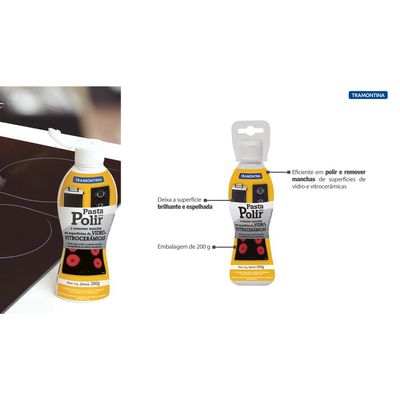 Pasta de limpeza para superfícies de Vidro e Vitrocerâmicas Tramontina 200 g