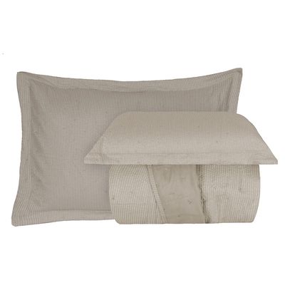 Kit Cobre Leito Colcha Anarruga 3 Peças Queen 240x260cm Fendi Sonhare